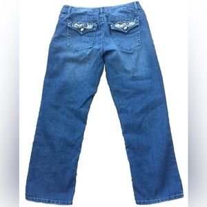 Apt. 9 Womens Capris Size 6 Glitter Detail Denim Jean